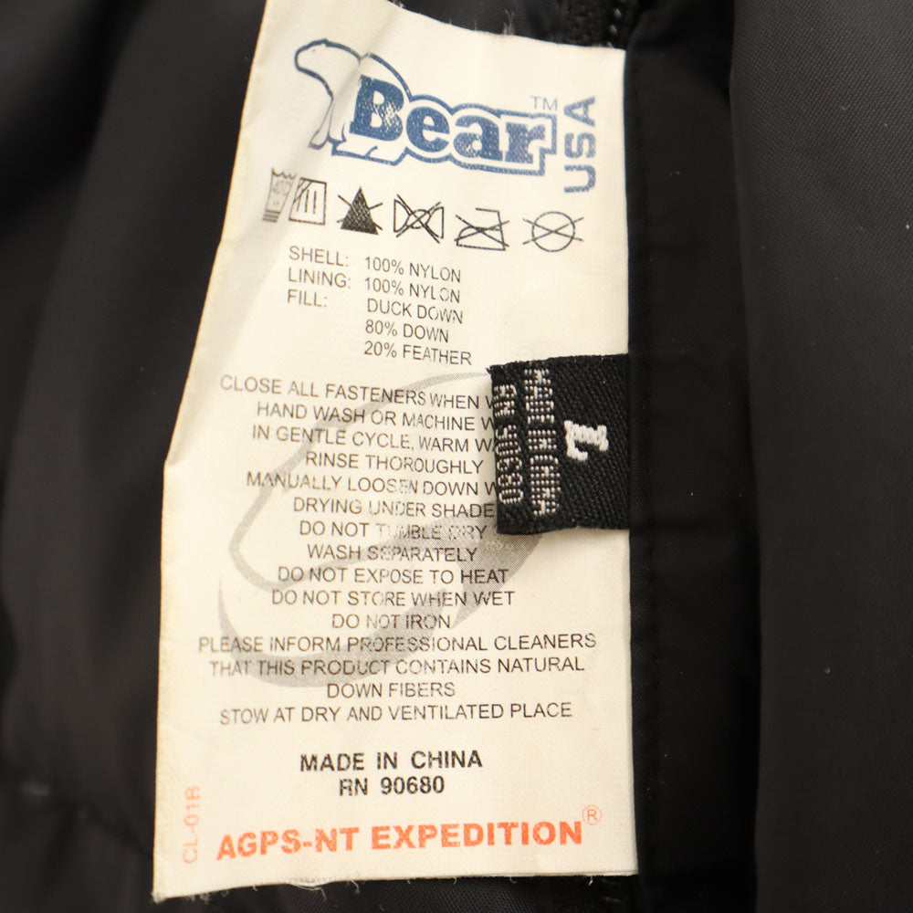 Bear ベアー 90s オールド リバーシブル ダウンジャケット L ブラック メンズ