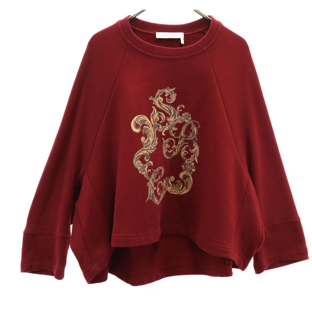 SEE BY CHLOE シーバイクロエ ポルトガル製 長袖 スウェット S レッド 裏起毛 レディース