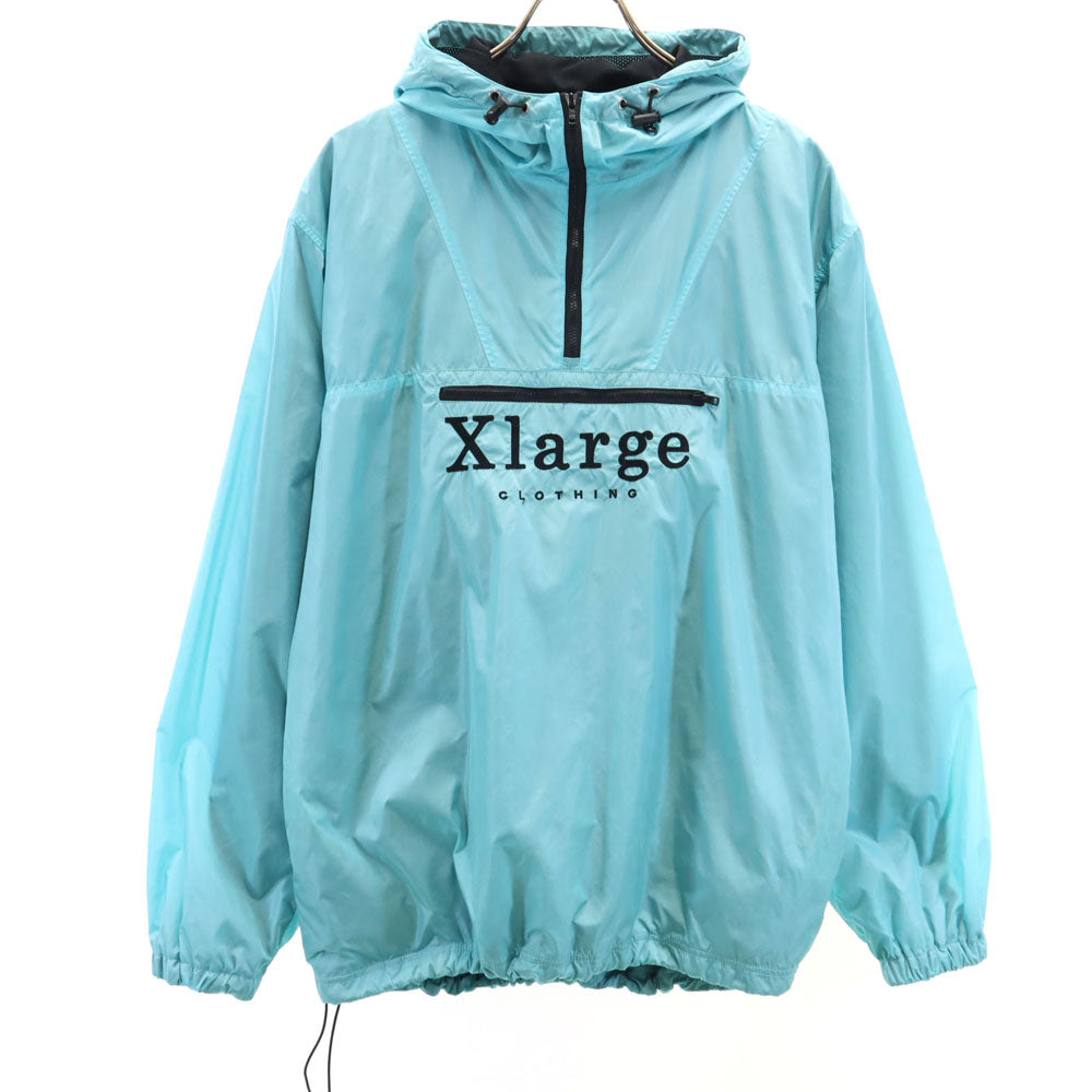 XLARGE エクストララージ バックプリント プルオーバー ナイロンジャケット L ライトブルー メンズ