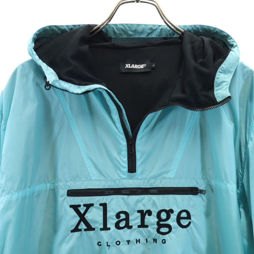 XLARGE エクストララージ バックプリント プルオーバー ナイロンジャケット L ライトブルー メンズ
