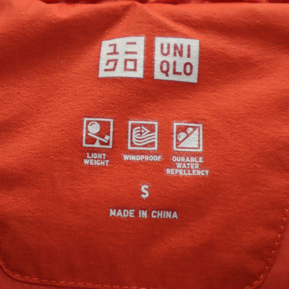 UNIQLO ユニクロ シームレス ダウンジャケット S 朱色 メンズ