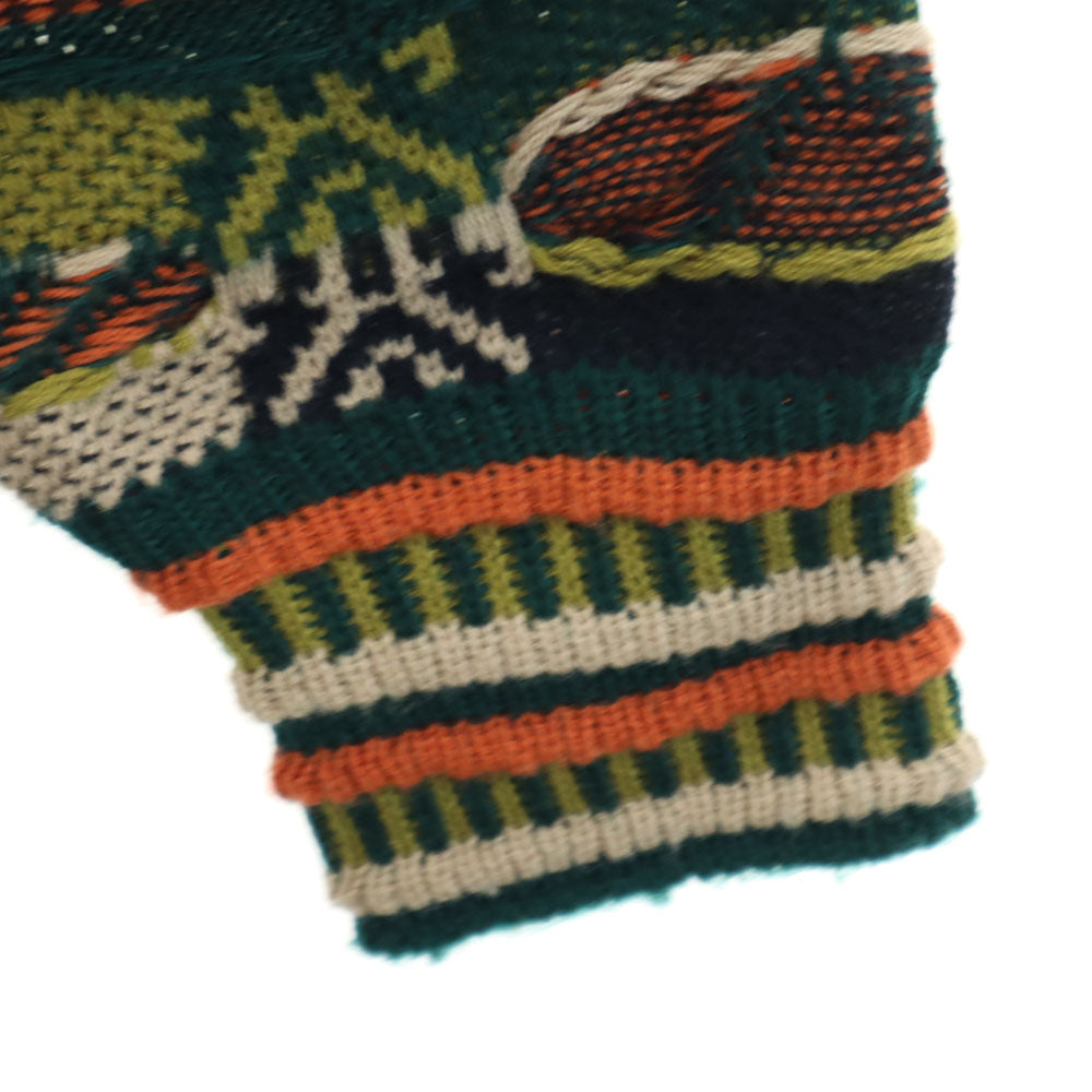 VERCELLI オールド 長袖 3D ニット L グリーン 他 セーター メンズ