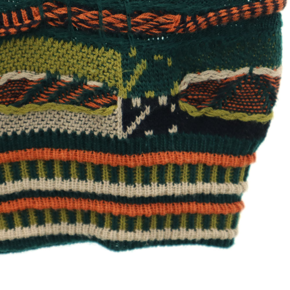 VERCELLI オールド 長袖 3D ニット L グリーン 他 セーター メンズ