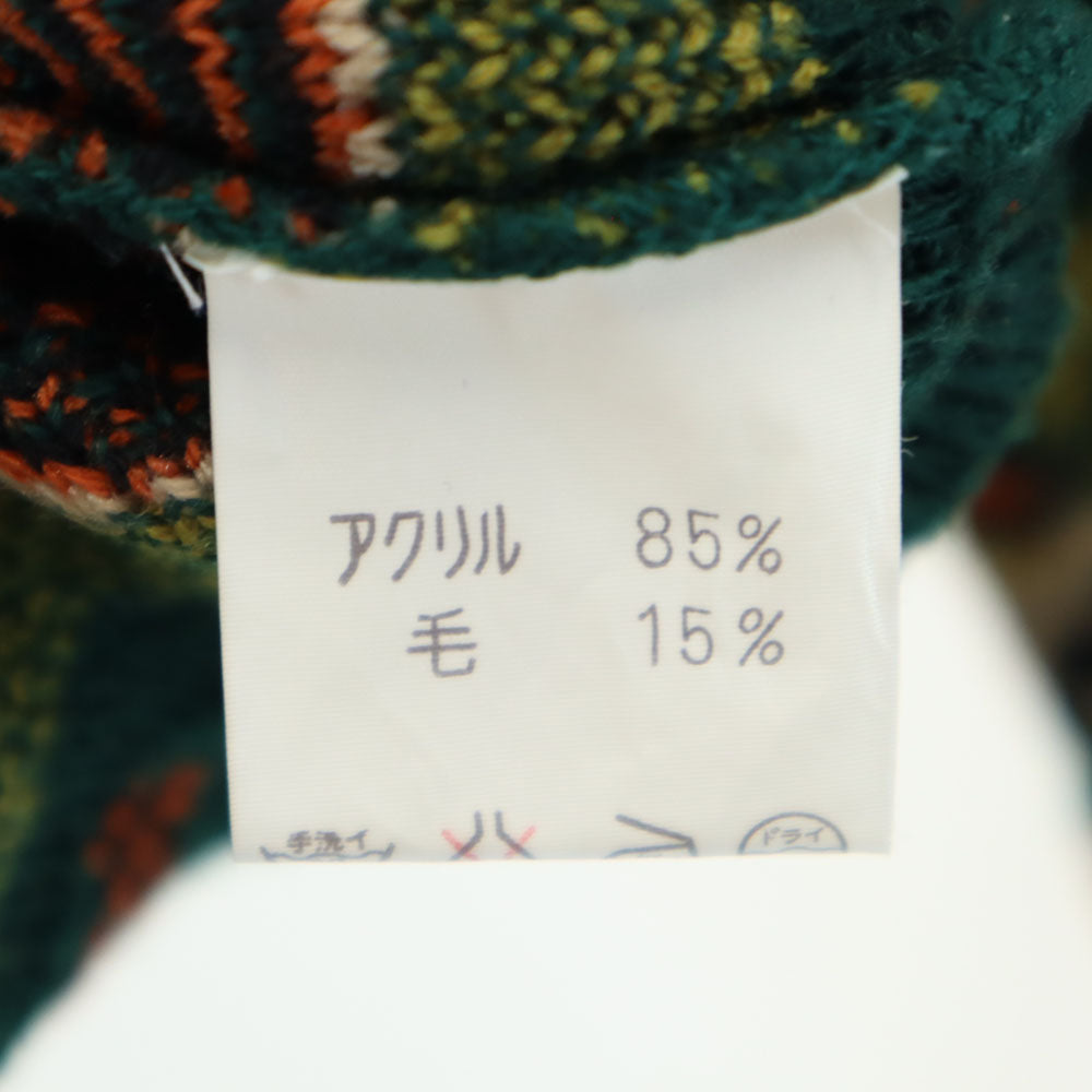 VERCELLI オールド 長袖 3D ニット L グリーン 他 セーター メンズ