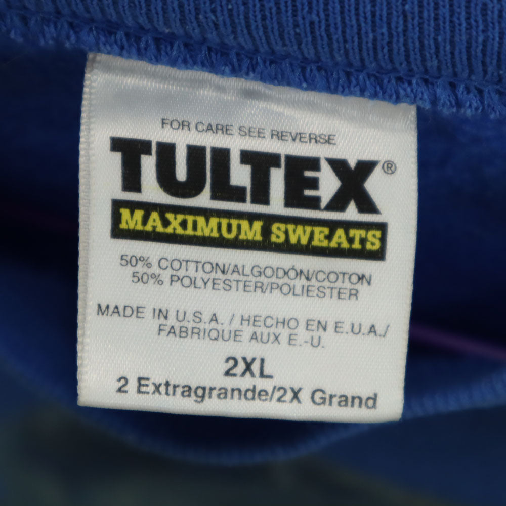 TULTEX タルテックス 90s オールド USA製 長袖 スウェット 2XL ブルー 裏起毛 トレーナー メンズ