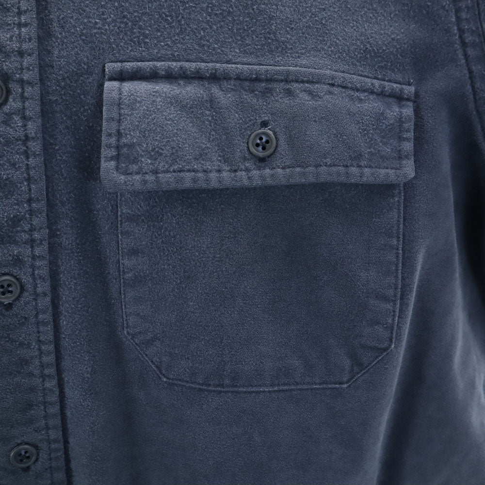 L.L.Bean エルエルビーン 80s ヴィンテージ USA製 シャモア 長袖 コットンシャツ L ブルー メンズ