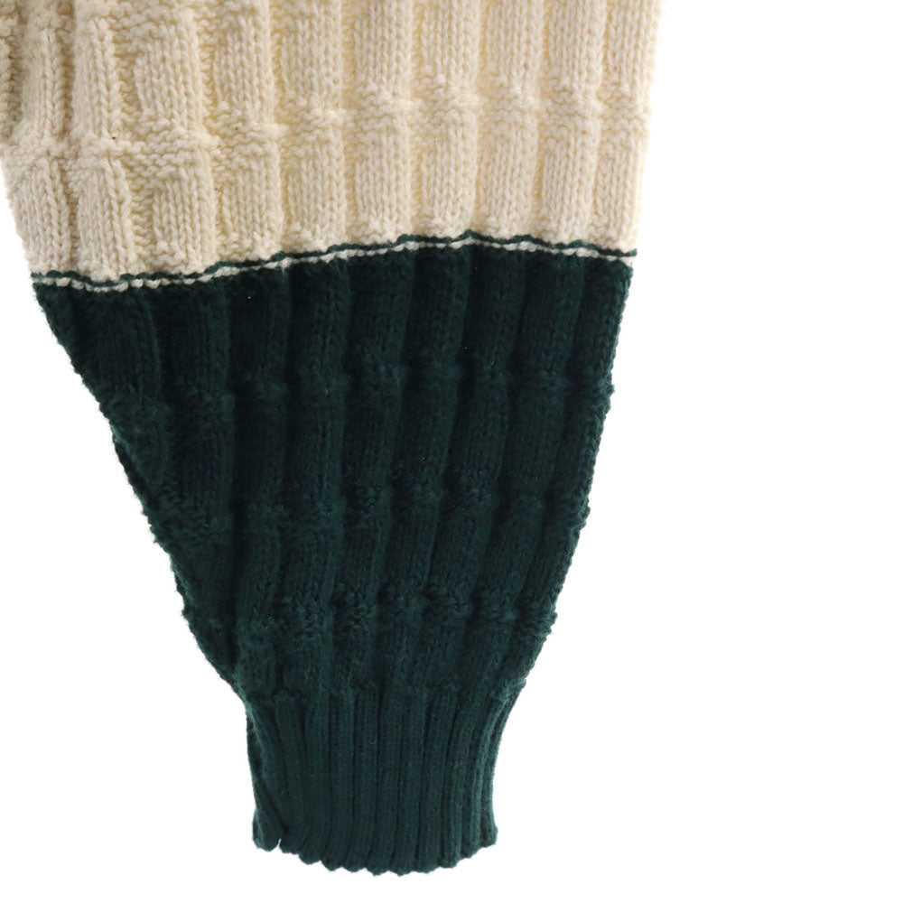 Lee SPORT リースポーツ 90s オールド USA製 ボーダー柄 長袖 セーター L グリーン×ホワイト ニット メンズ