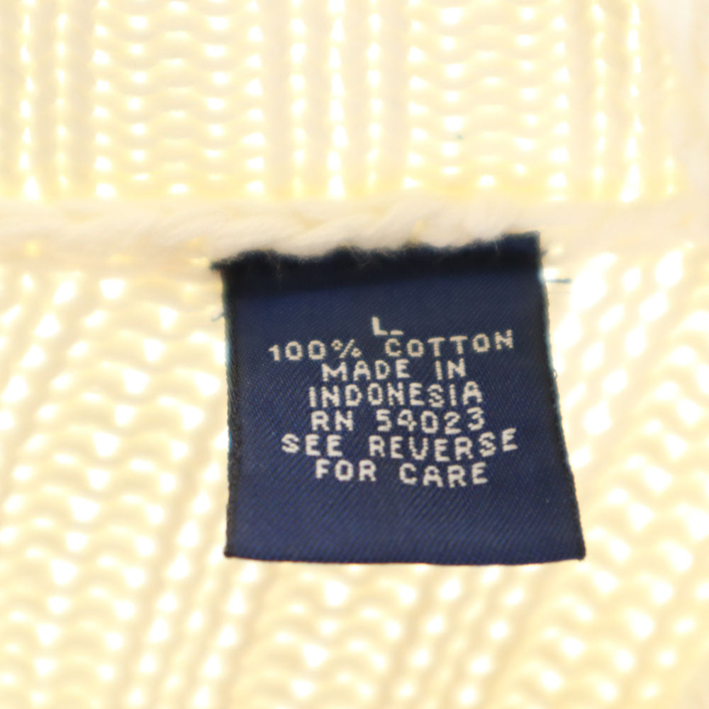 GAP ギャップ 90s オールド 紺タグ 長袖 モックネック セーター L ホワイト ニット メンズ