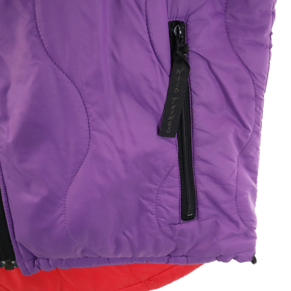 WILDTHINGS ワイルドシングス リバーシブル プリマロフト 中綿ジャケット パープル レディース