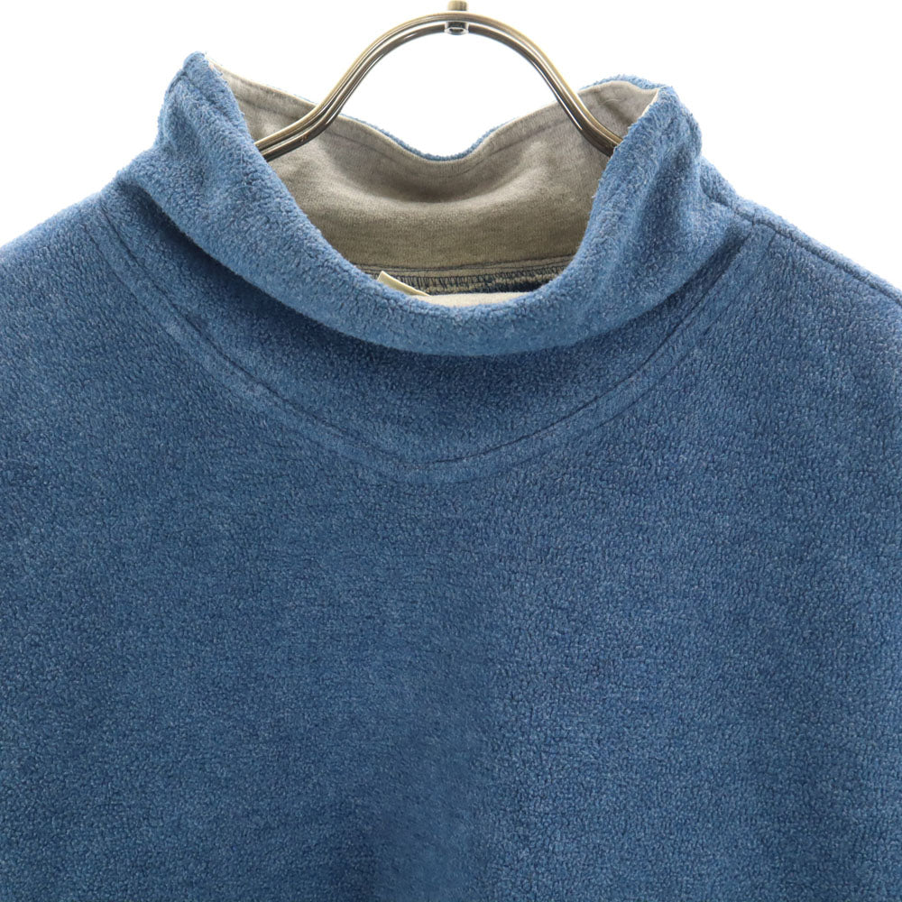 adidas アディダス 80s 90s オールド シンガポール製 万国旗タグ バックプリント 長袖 フリース カットソー M ブルー メンズ