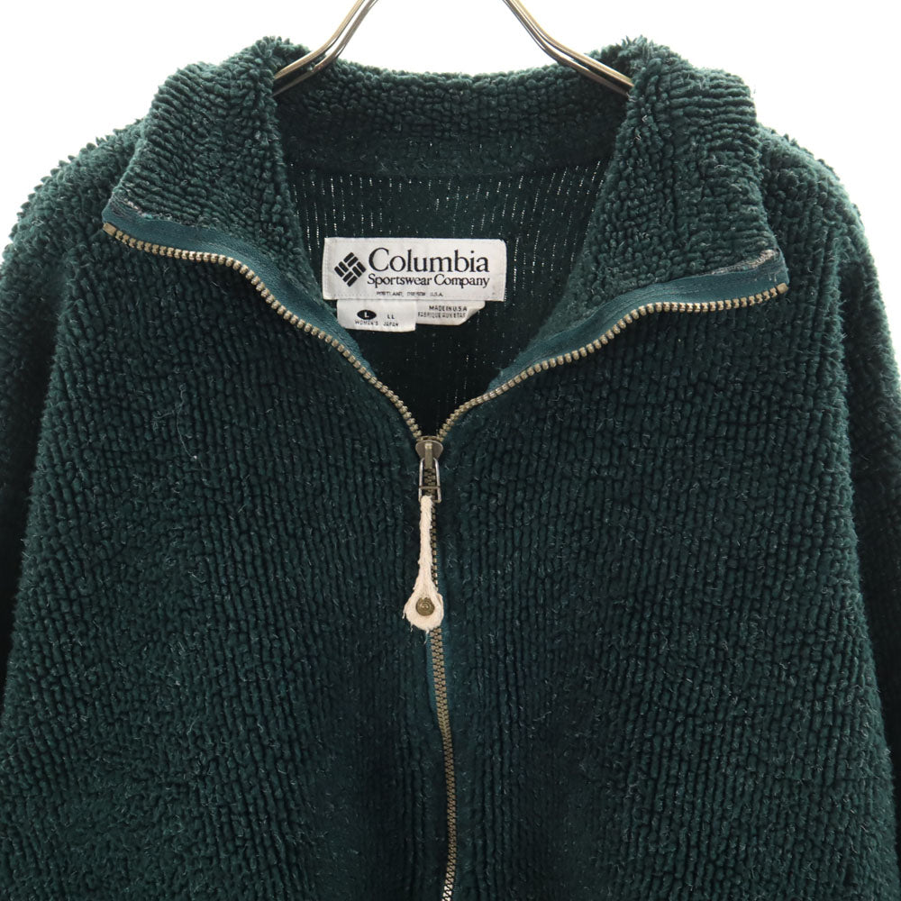 Columbia コロンビア 90s オールド USA製 フリースジャケット L グリーン ボアジャケット レディース