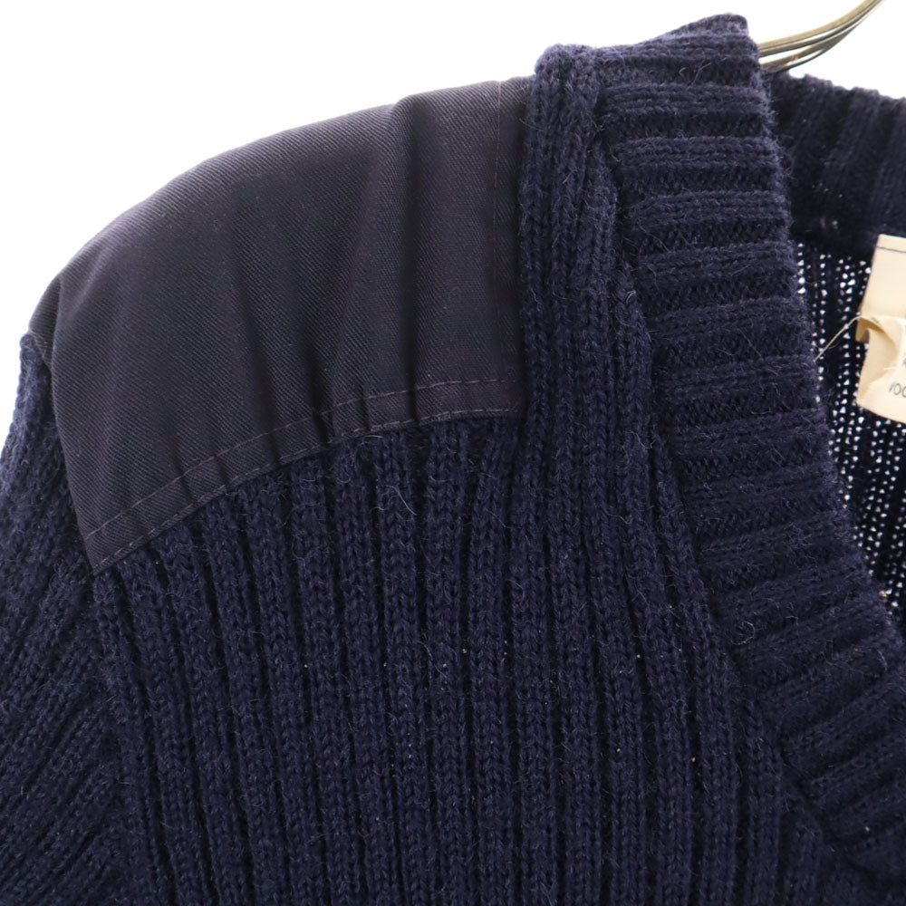 British Army イギリス軍 90s オールド イングランド製 ウールブレンド 長袖 コマンド セーター 4 ネイビー ニット インナー メンズ