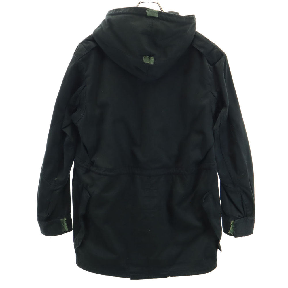 Belgium Army ベルギー軍 70s ヴィンテージ M-64 黒染め フーデッド フィールドジャケット 2F ブラック ユーロミリタリー メンズ