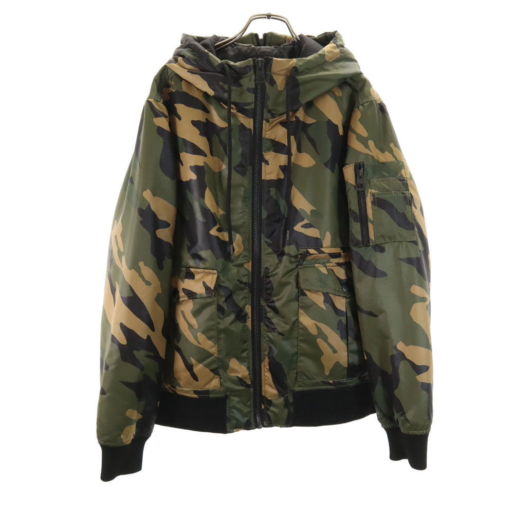 Guess ゲス カモフラ柄 中綿ジャケット S カーキ 他 迷彩 メンズ