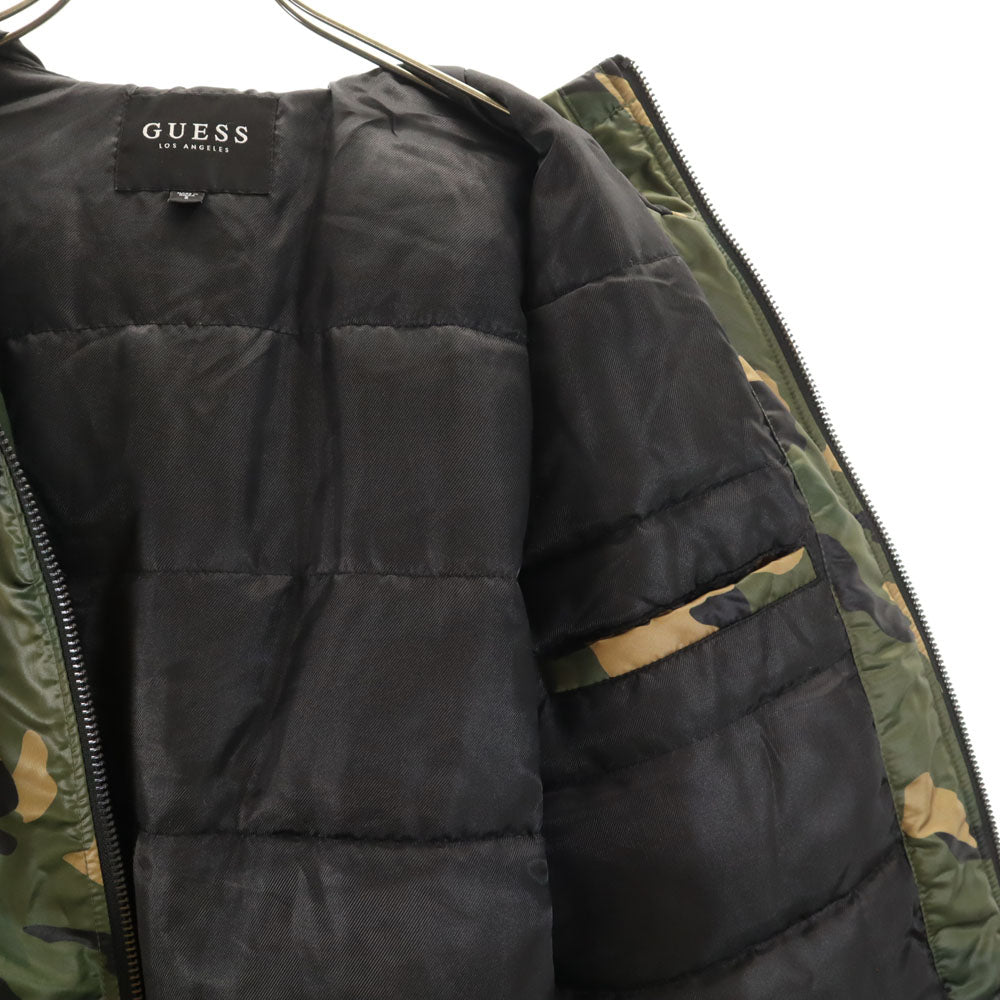 Guess ゲス カモフラ柄 中綿ジャケット S カーキ 他 迷彩 メンズ