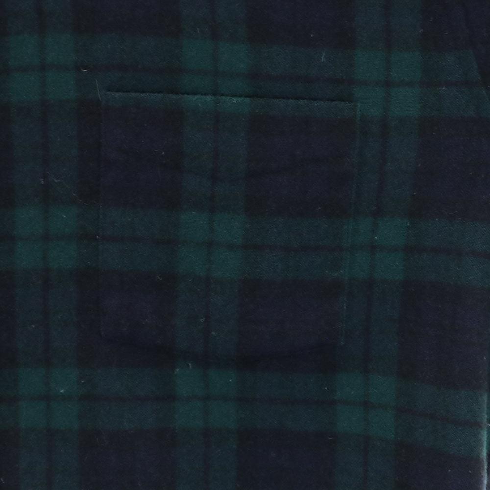 PENDLETON ペンドルトン 70s ヴィンテージ USA製 ウールブレンド チェック柄 長袖 ウールシャツ L グリーン×ネイビー メンズ