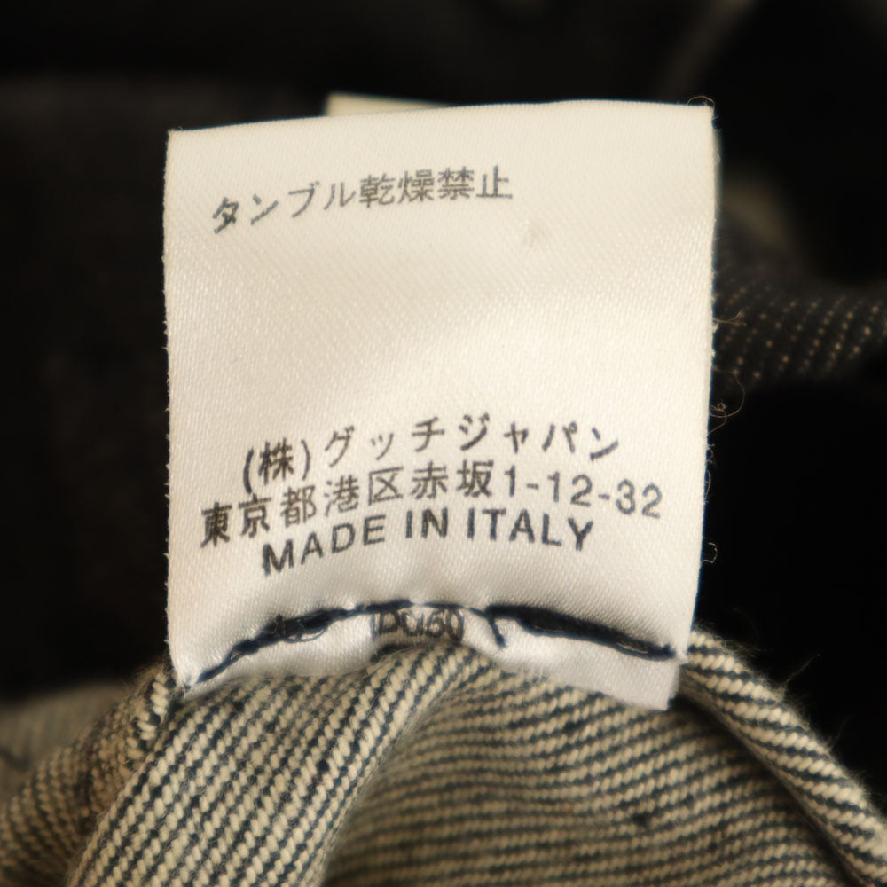 GUCCI グッチ イタリア製 デニムジャケット 38 ブラック レディース