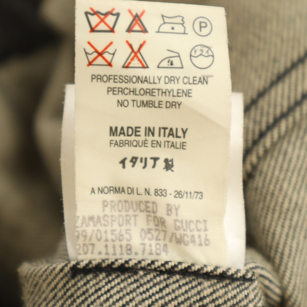 GUCCI グッチ イタリア製 デニムジャケット 38 ブラック レディース