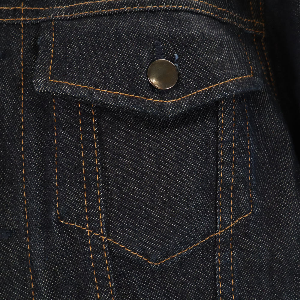 Guess ゲス バック刺繍 デニムジャケット S インディゴ ジージャン トラッカー メンズ