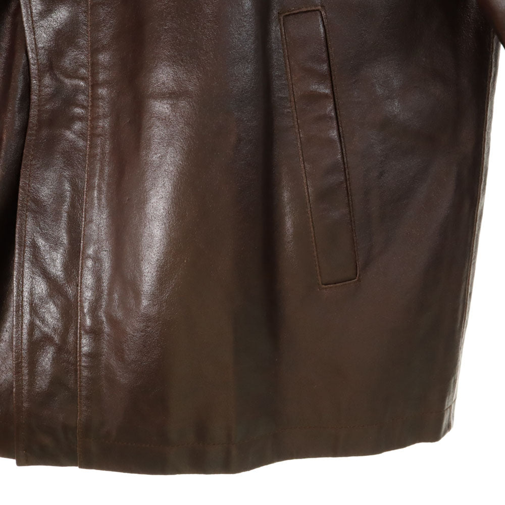 イクシーズ 牛革 レザージャケット L ブラウン IXI:Z メンズ