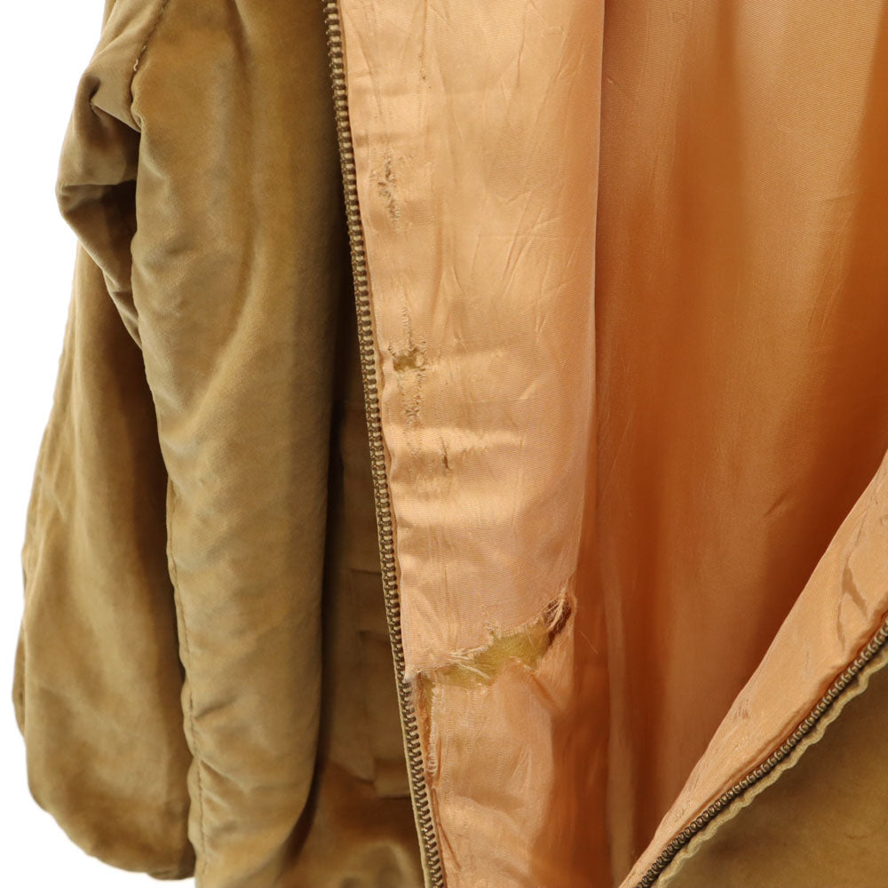 VINTAGE ヴィンテージ 50s NYNCOジップ アクティブ ジャケット ベージュ フーディー 中綿ダウン メンズ