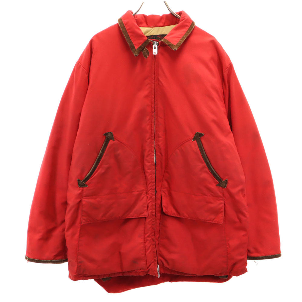 テンエックス 70s ヴィンテージ USA製 デカタロン グースダウン ハンティングジャケット L レッド 裏キルティング メンズ