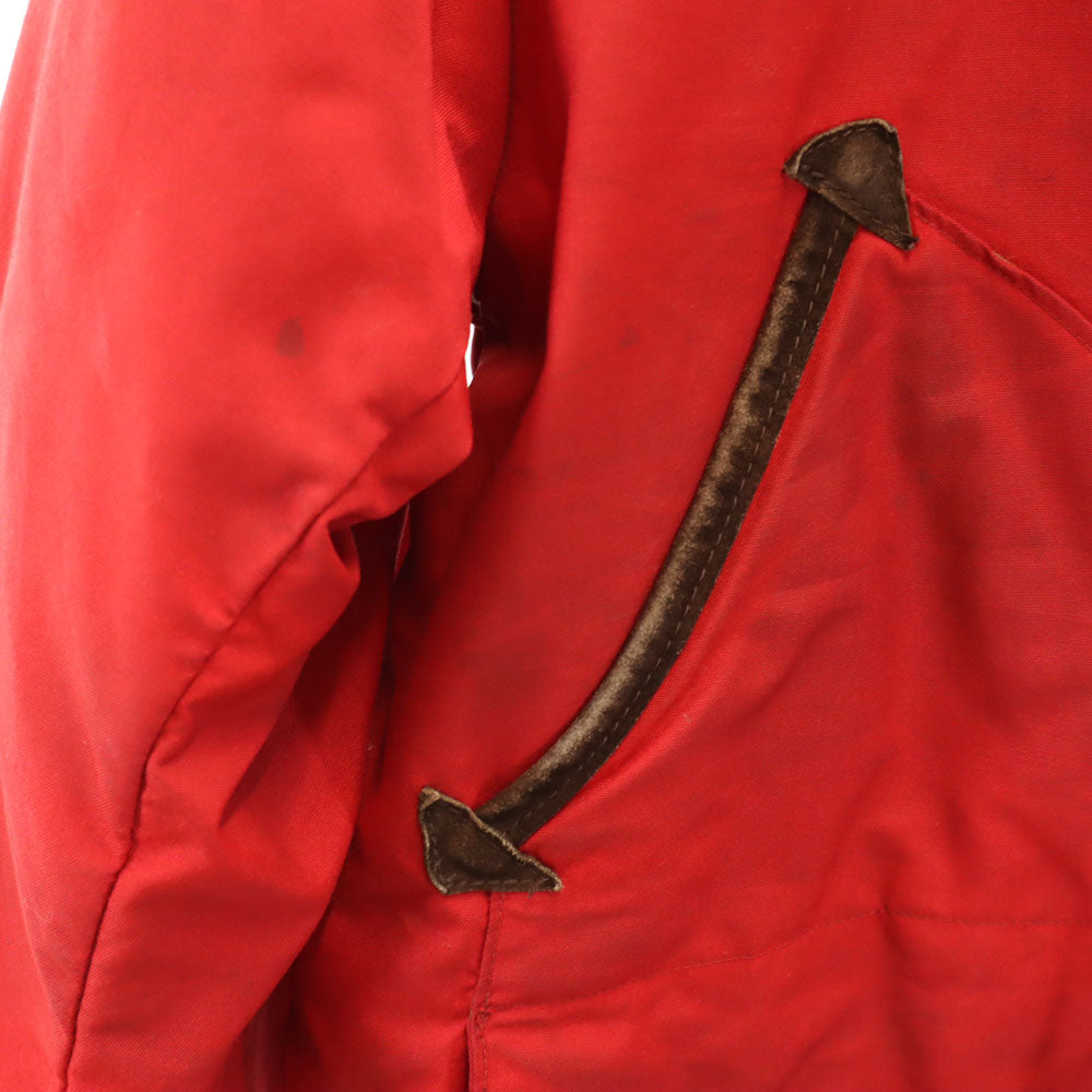 テンエックス 70s ヴィンテージ USA製 デカタロン グースダウン ハンティングジャケット L レッド 裏キルティング メンズ