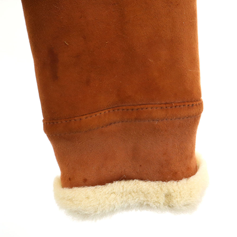 ヴィンテージ 80s トルコ製 シャーリング加工 ムートンジャケット free ブラウン VINTAGE フーディー レディース