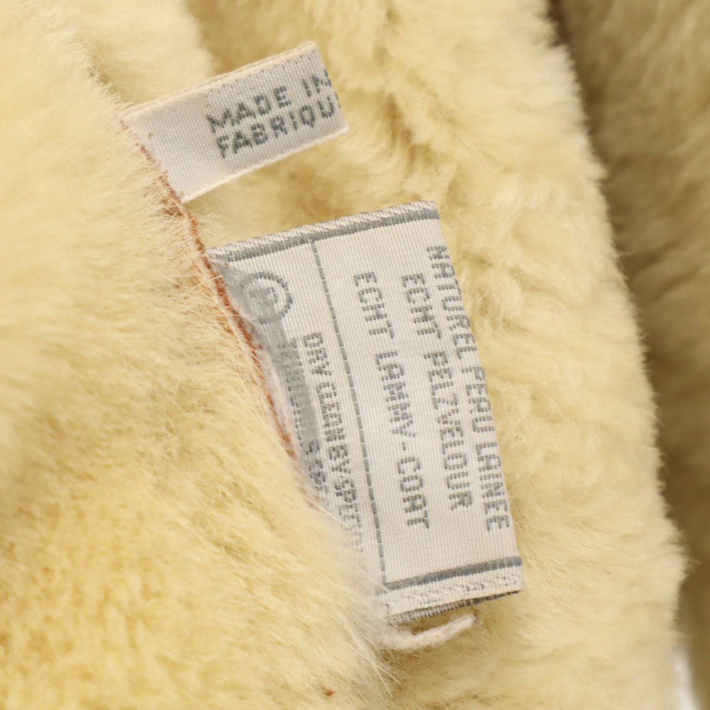 ヴィンテージ 80s トルコ製 シャーリング加工 ムートンジャケット free ブラウン VINTAGE フーディー レディース