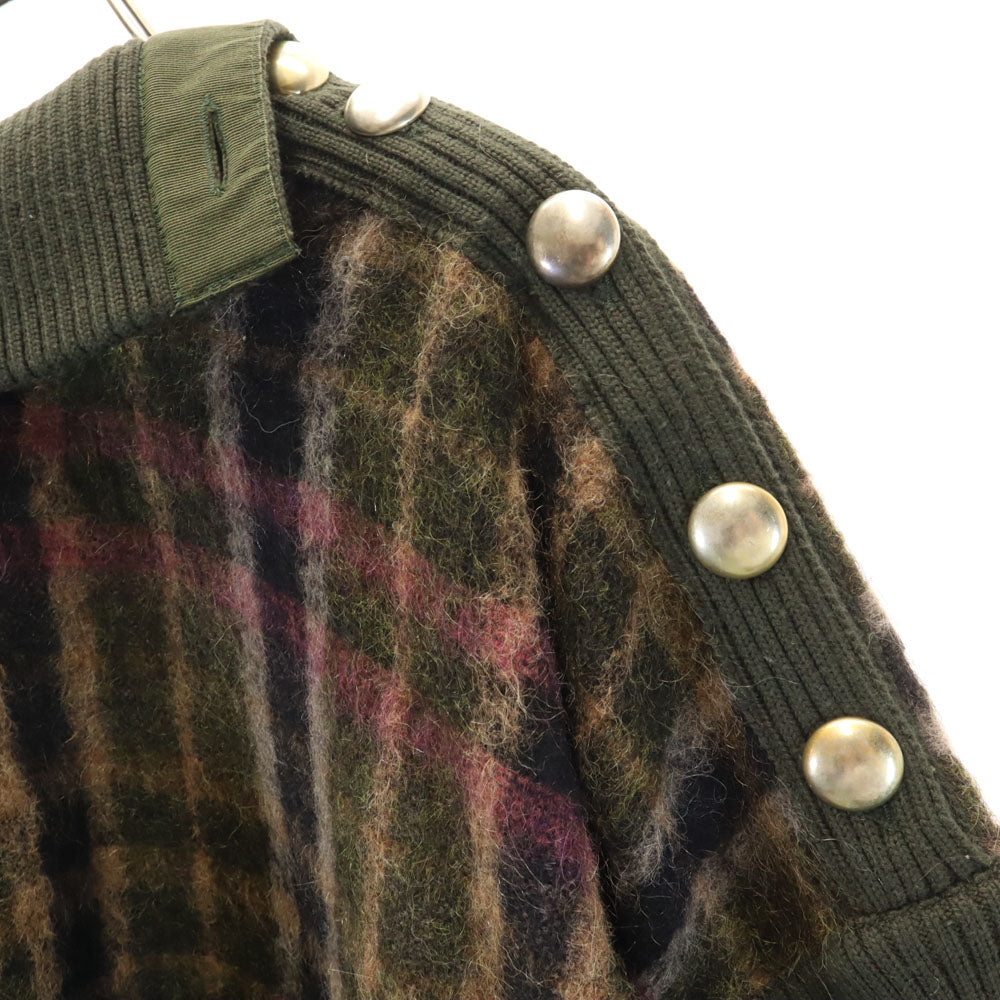 ドルチェアンドガッバーナ ルーマニア製 チェック柄 7分袖 ポンチョ 36 グリーン DOLCE&GABBANA レディース