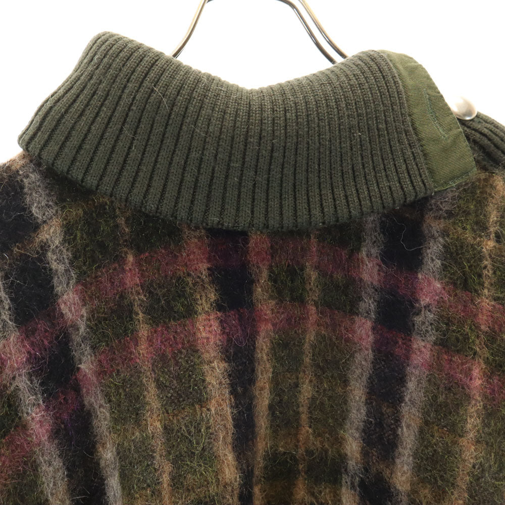 ドルチェアンドガッバーナ ルーマニア製 チェック柄 7分袖 ポンチョ 36 グリーン DOLCE&GABBANA レディース