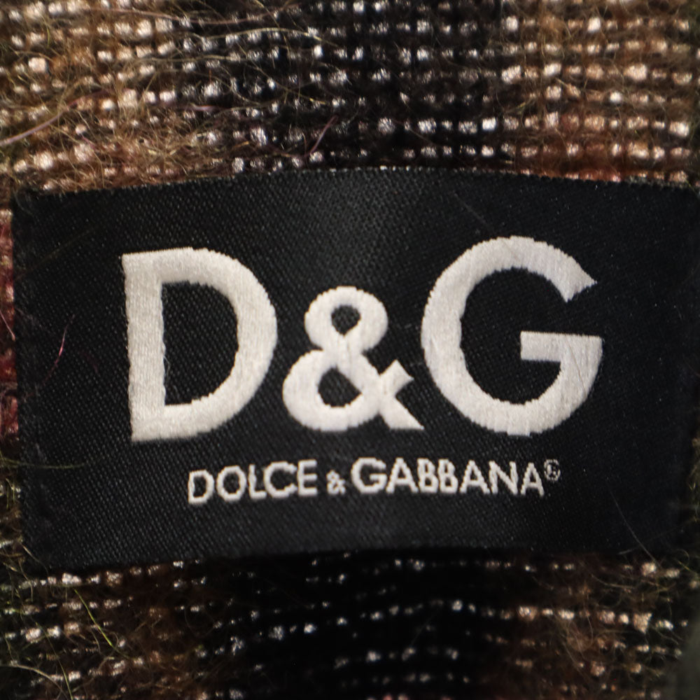 ドルチェアンドガッバーナ ルーマニア製 チェック柄 7分袖 ポンチョ 36 グリーン DOLCE&GABBANA レディース