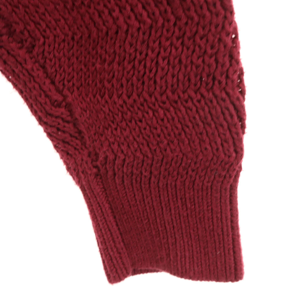 ARMANI EXCHANGE アルマーニエクスチェンジ 長袖 ショールカラー セーター S ワインレッド×ブラック ニット メンズ