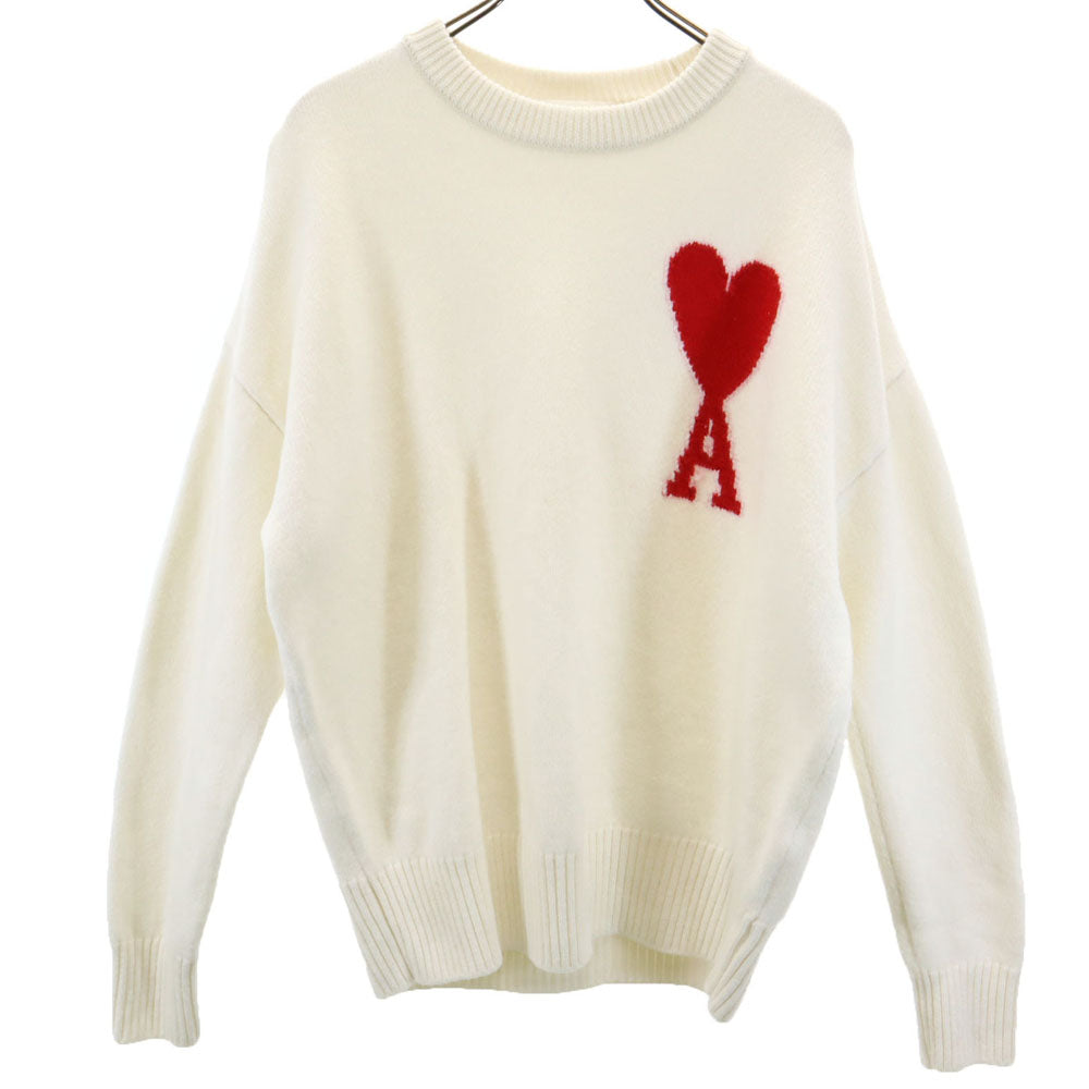 アミ ブルガリア製 長袖 セーター S ホワイト ami ニット レディース