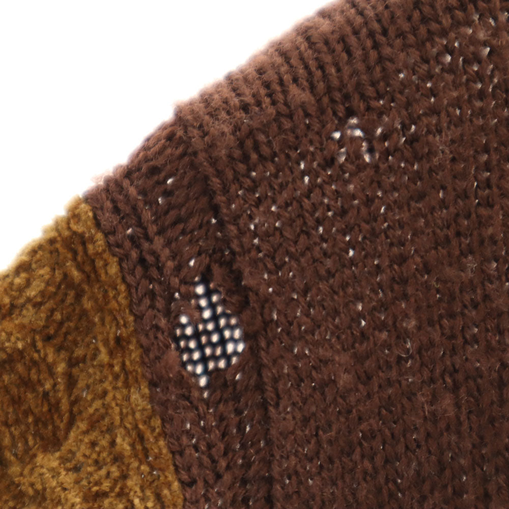 YVES SAINT LAURENT イヴサンローラン 90s 日本製 オールド 長袖 セーター LA ブラウン ニット ケーブル編み メンズ