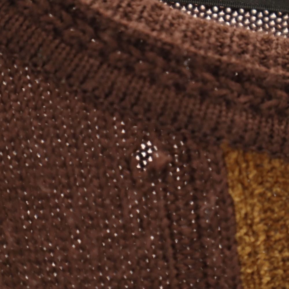 YVES SAINT LAURENT イヴサンローラン 90s 日本製 オールド 長袖 セーター LA ブラウン ニット ケーブル編み メンズ