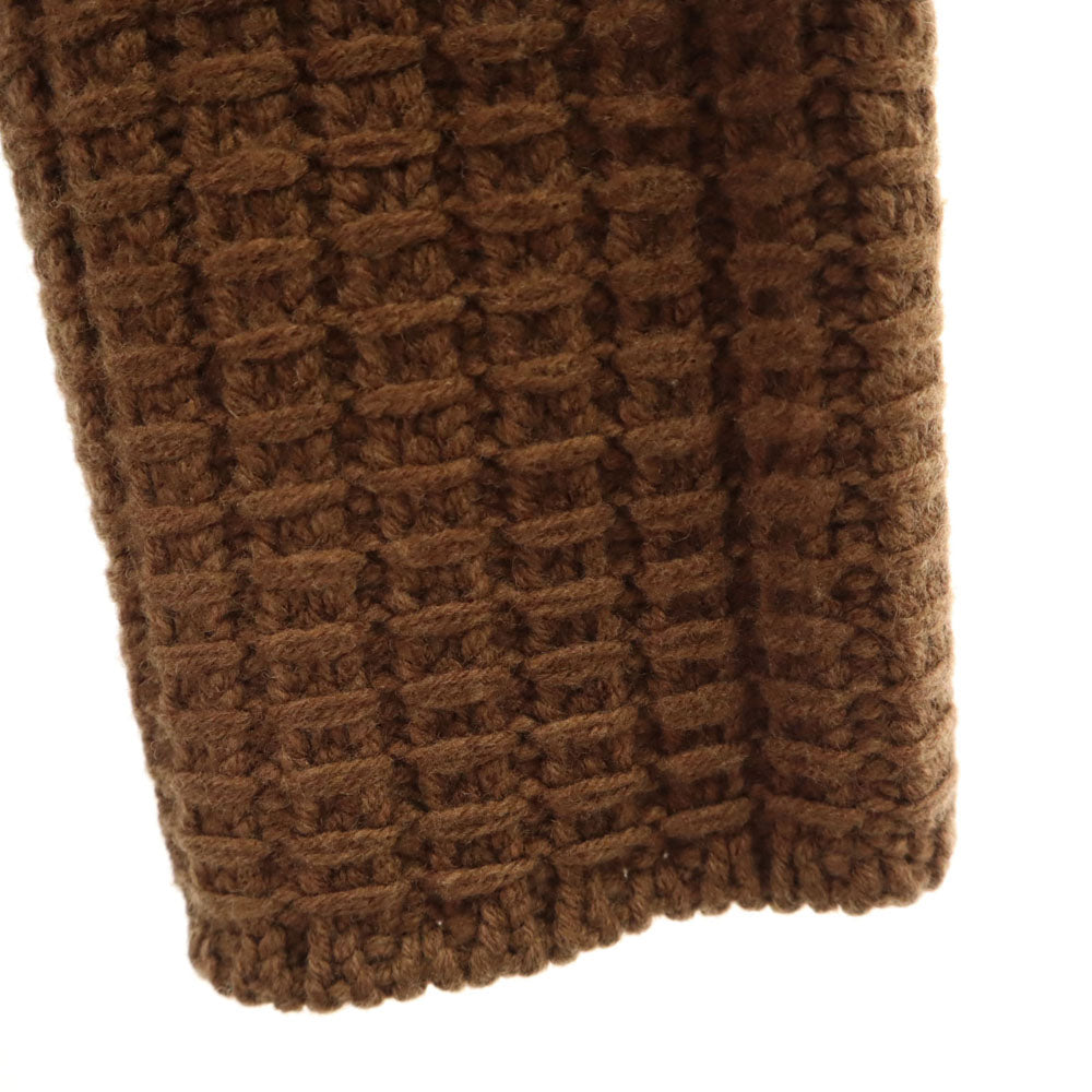 パニカーレ イタリア製 ウール ニット テーラードジャケット 42 ブラウン系 レディース