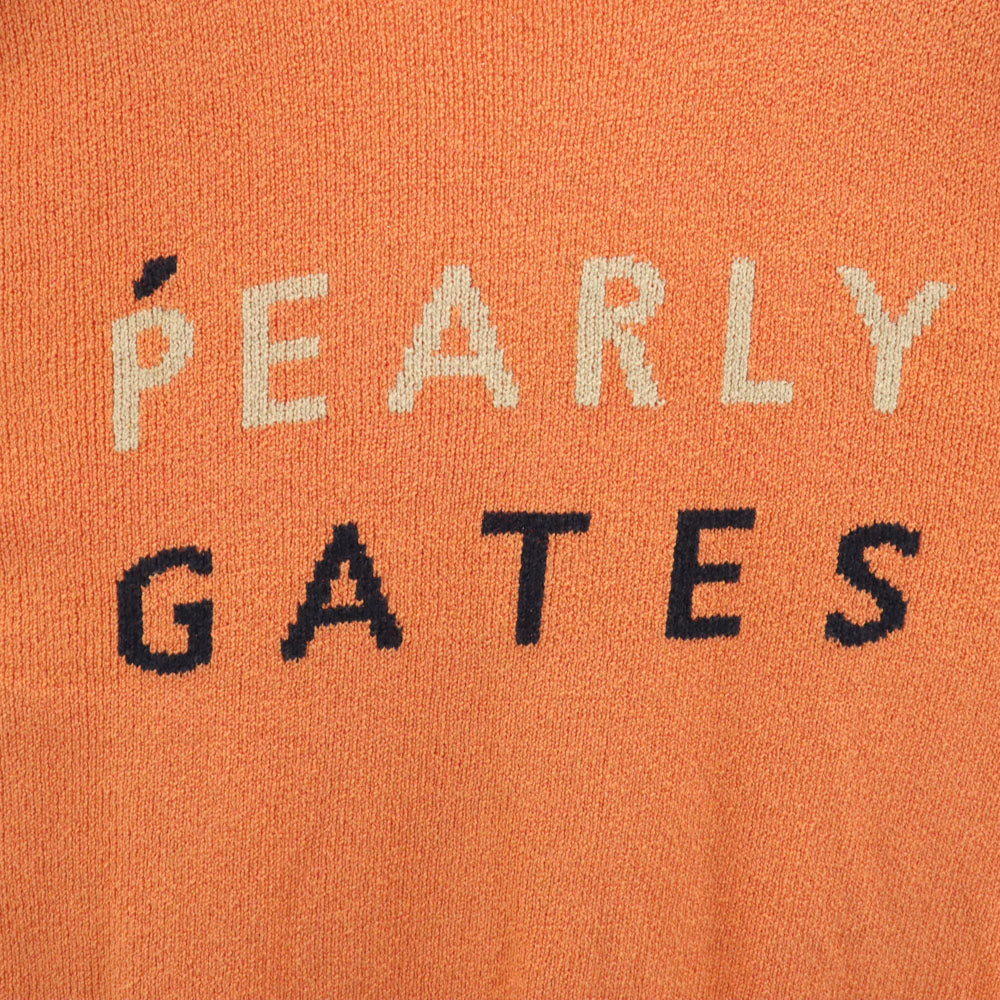 PEARLY GATES パーリーゲイツ ゴルフ 長袖 ニット 3 オレンジ セーター メンズ