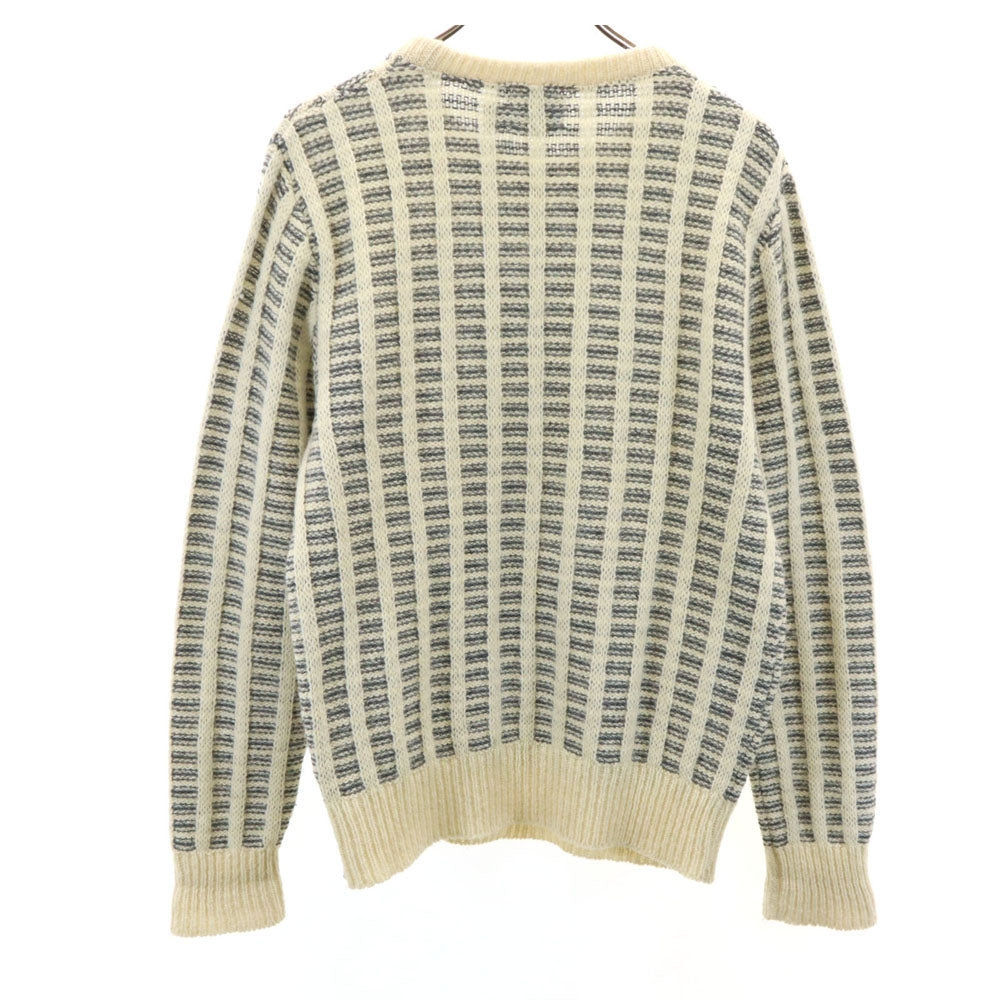 boat house row 90s オールド USA製 ウールブレンド 総柄 長袖 セーター M ベージュ ニット メンズ