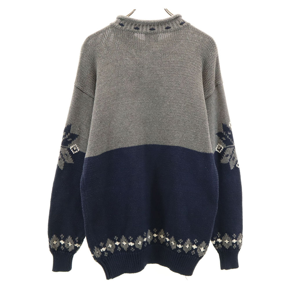GAP ギャップ 90s オールド ノルディック柄 長袖 セーター L グレー ニット メンズ