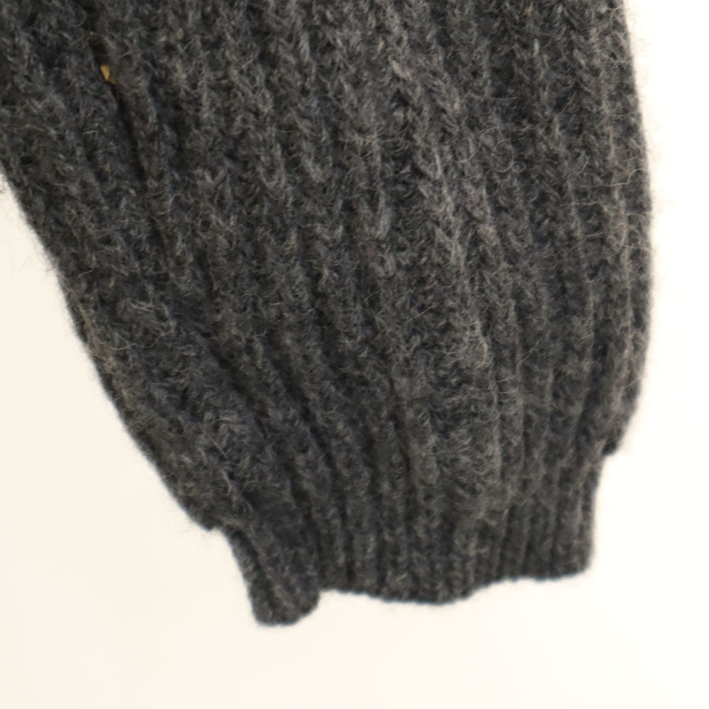 ブレニア 80s スコットランド製 ヴィンテージ 長袖 ニットカーディガン グレー メンズ