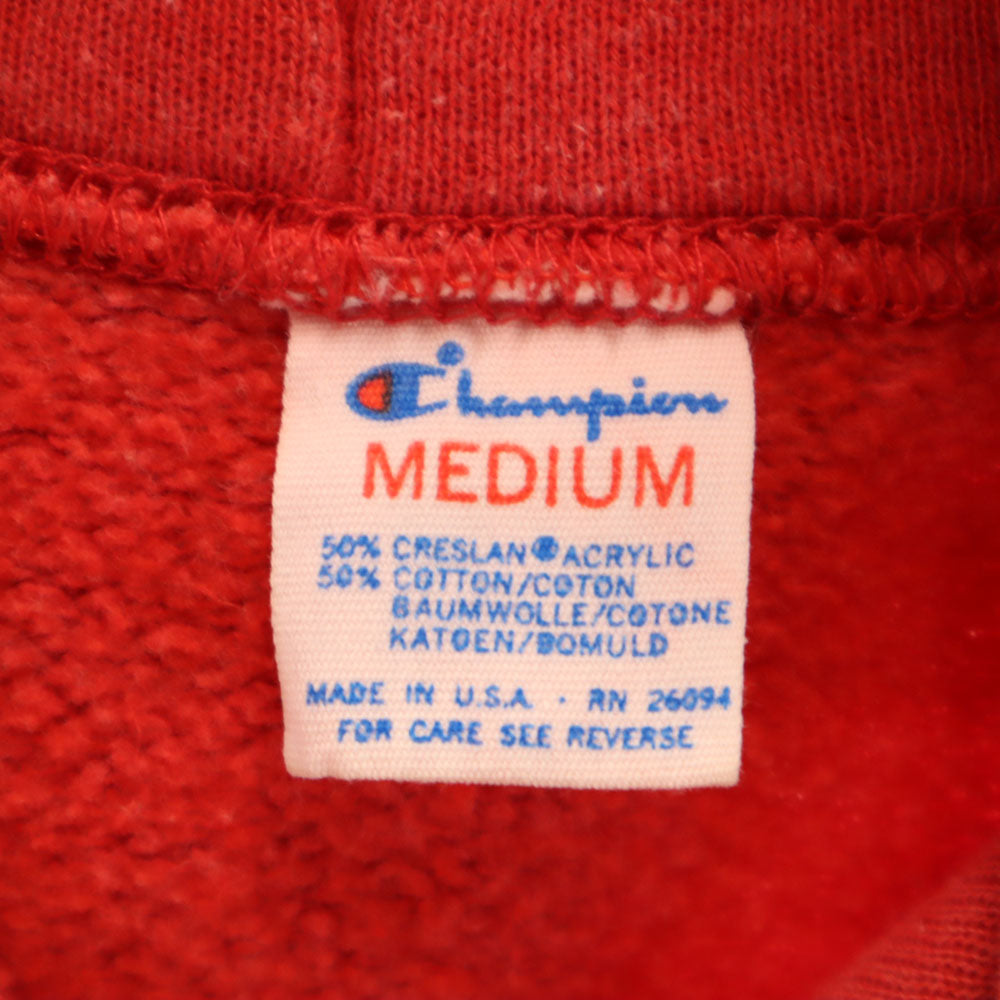 Champion チャンピオン 80s USA製 トリコタグ ヴィンテージ 長袖 スウェットパーカー M レッド系 レディース