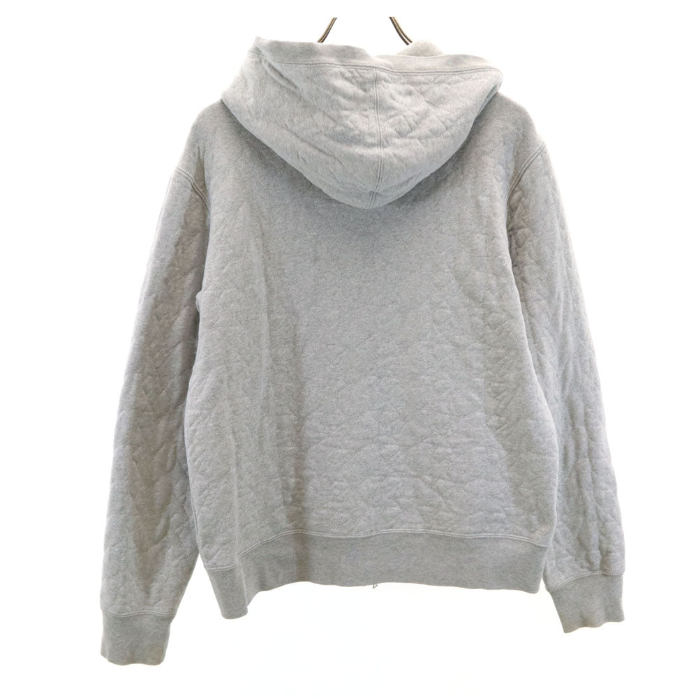 A BATHING APE アベイシングエイプ 日本製 スター柄 長袖 スウェット ジップパーカー M グレー キルティング メンズ