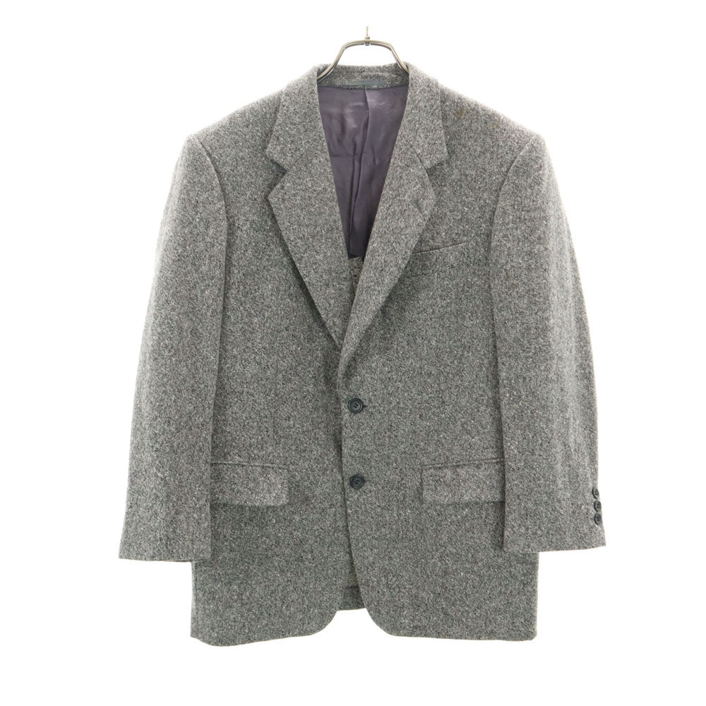 LANVIN ランバン 80s 90s ウール オールド テーラードジャケット S46-24 グレー メンズ