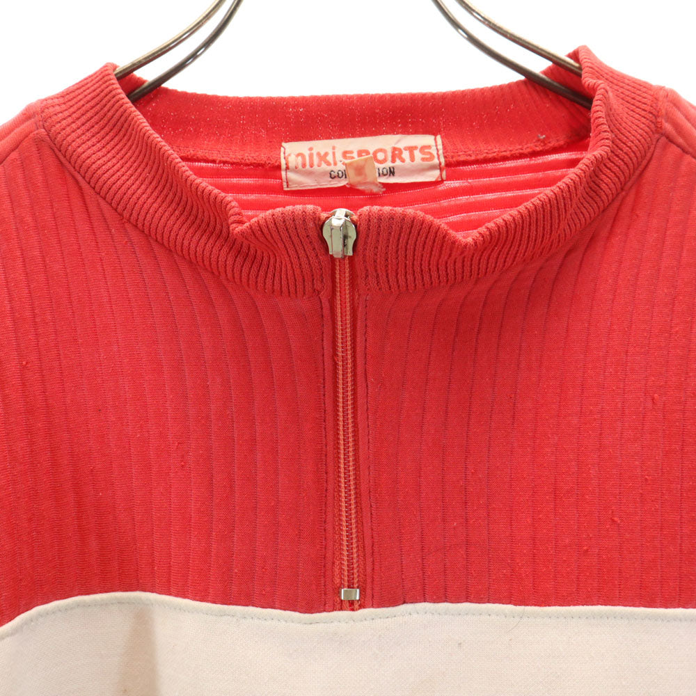 miki SPORTS ミキスポーツ 長袖 ハーフジップ トレーナー M レッド系 メンズ