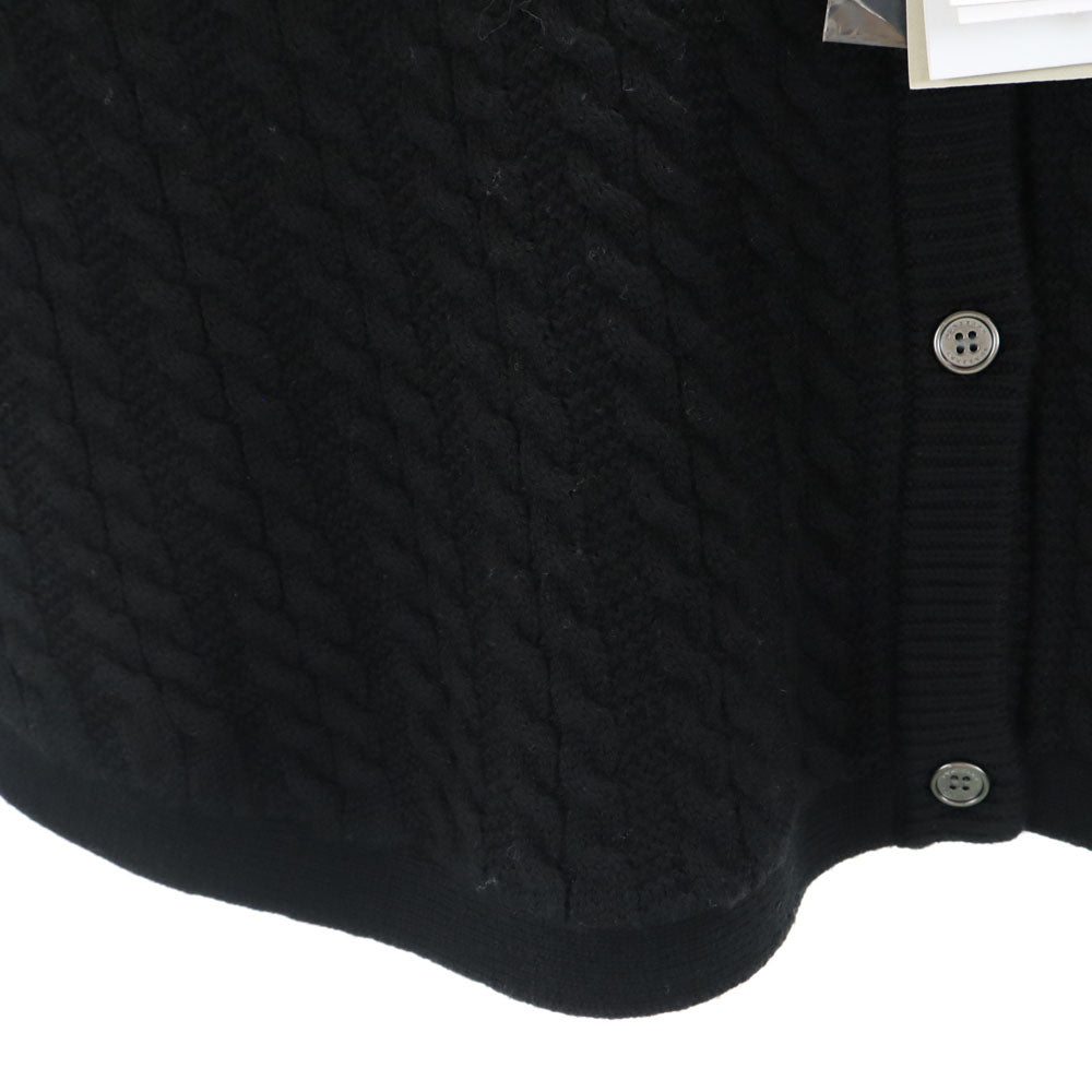 未使用 バーバリーチルドレン ウールブレンド 長袖 ポンチョ 18M-3Y ブラック レディース