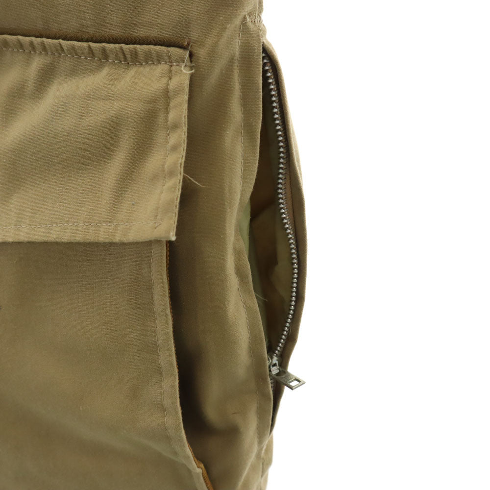 ブローニング 60s 70s ヴィンテージ アルミタロン デカタロン 襟コーデュロイ ハンティングジャケット ベージュ ダブルジップ メンズ