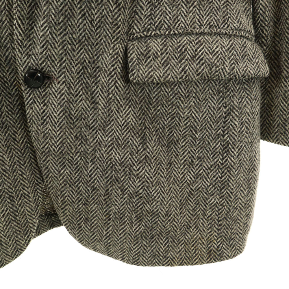 HARRIS TWEED ハリスツイード 70s 80s センターベント ヴィンテージ ヘリンボーン テーラードジャケット ブラウン系 メンズ