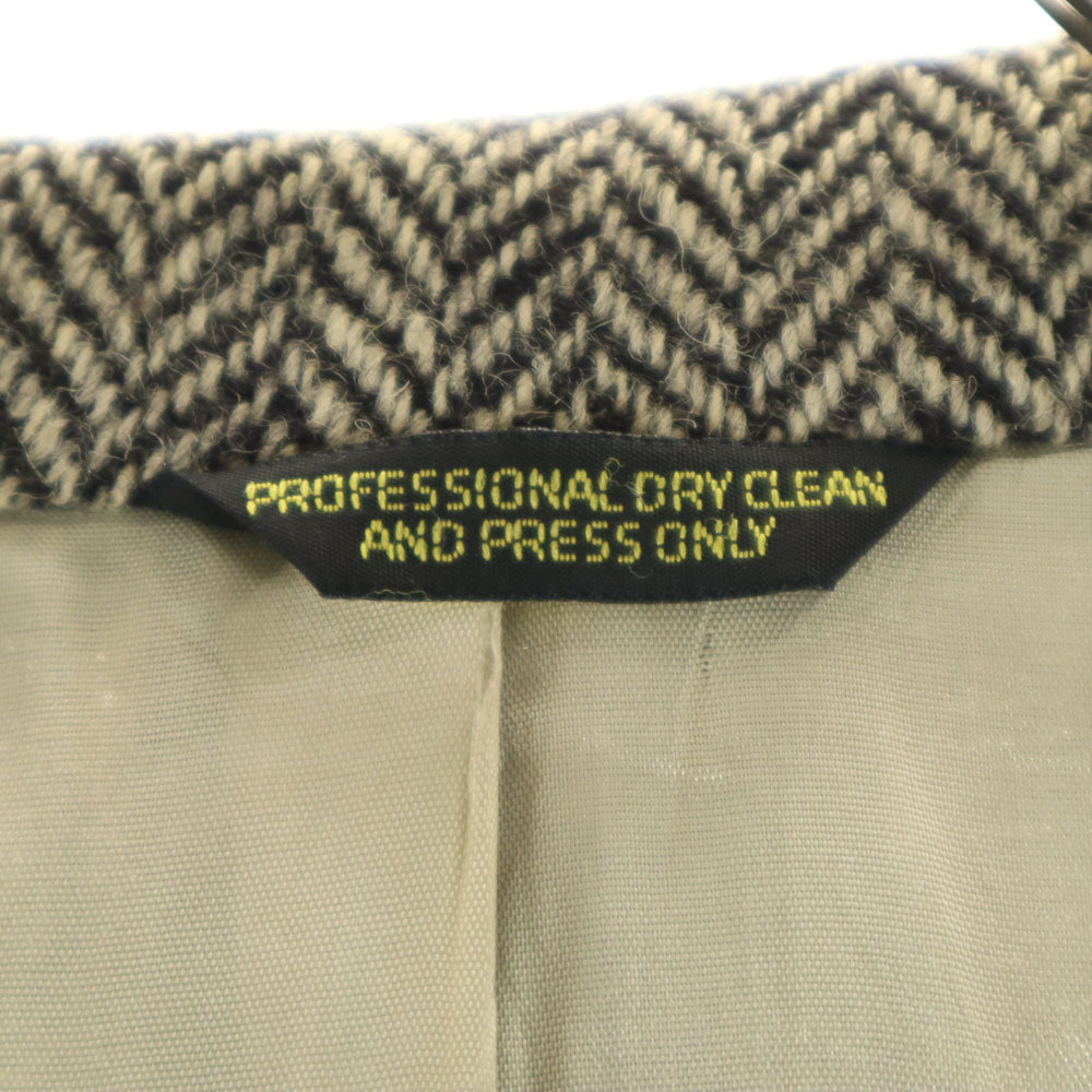 HARRIS TWEED ハリスツイード 70s 80s センターベント ヴィンテージ ヘリンボーン テーラードジャケット ブラウン系 メンズ