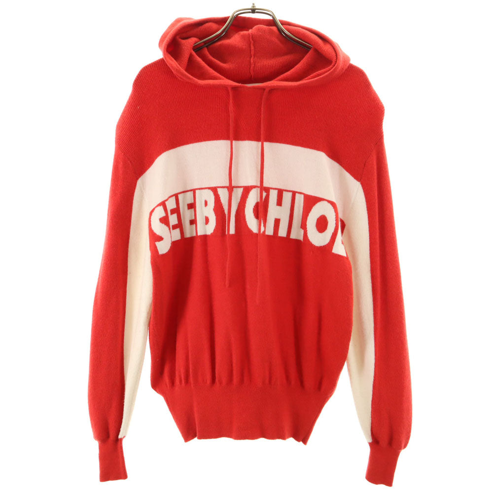 SEE BY CHLOE シーバイクロエ 長袖 ニット パーカー XS レッド系 レディース